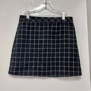 Forever 21 Black and White Grid Mini Skirt